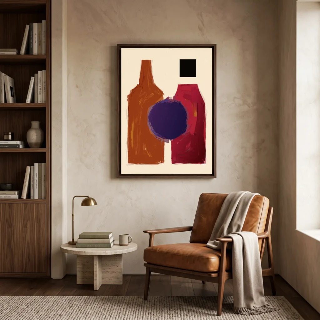 Quiet Geometry display canvas wall art - home decor with modern art - abstract art