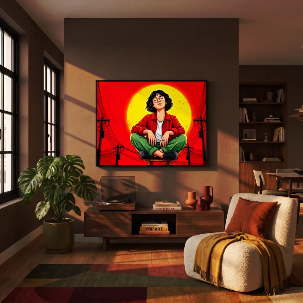 Unbothered Energy display canvas painting - wall art wall decor for modern homes - modern art
